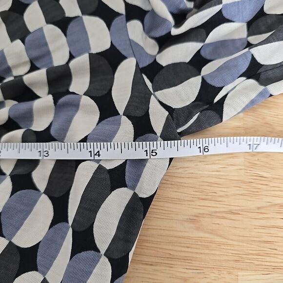 Boden Black Gray Polka Dot V-Neck Sheath Shift Jersey Dress Size US‎ 2 Regular - Picture 5 of 10